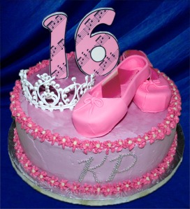 Ballet Slippers and Tiara Cake